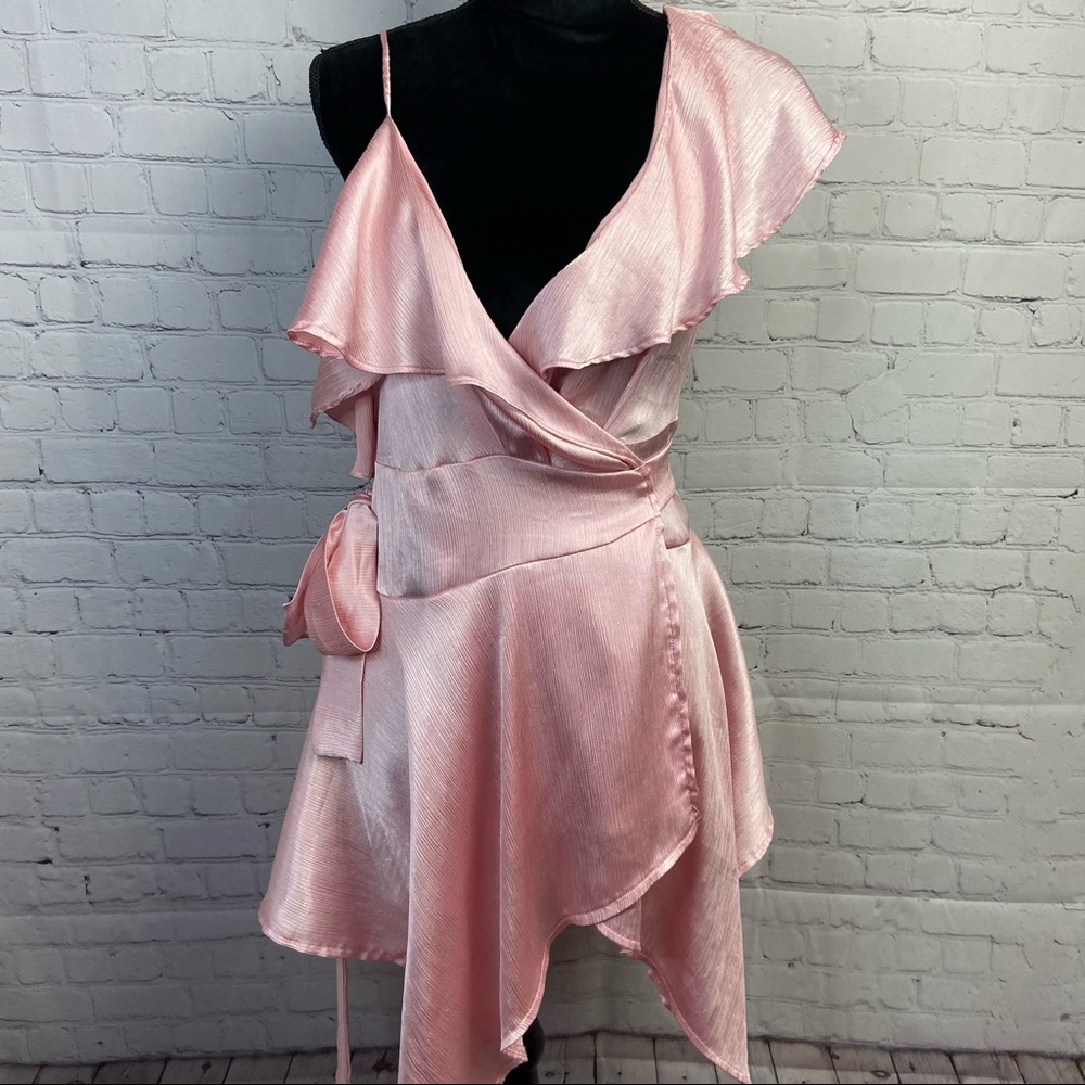 AXAX Wrap Ruffle Asymmetrical Top - Picture 2 of 9